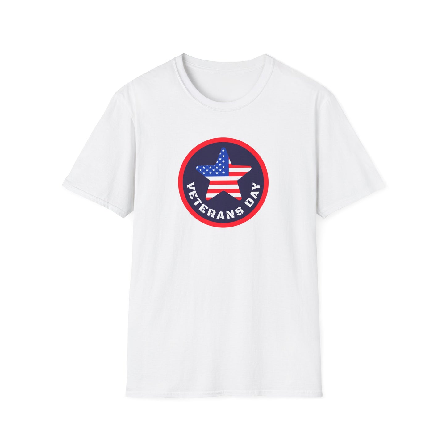 Veterans Day Unisex Softstyle T-Shirt - Patriotic Flag Design