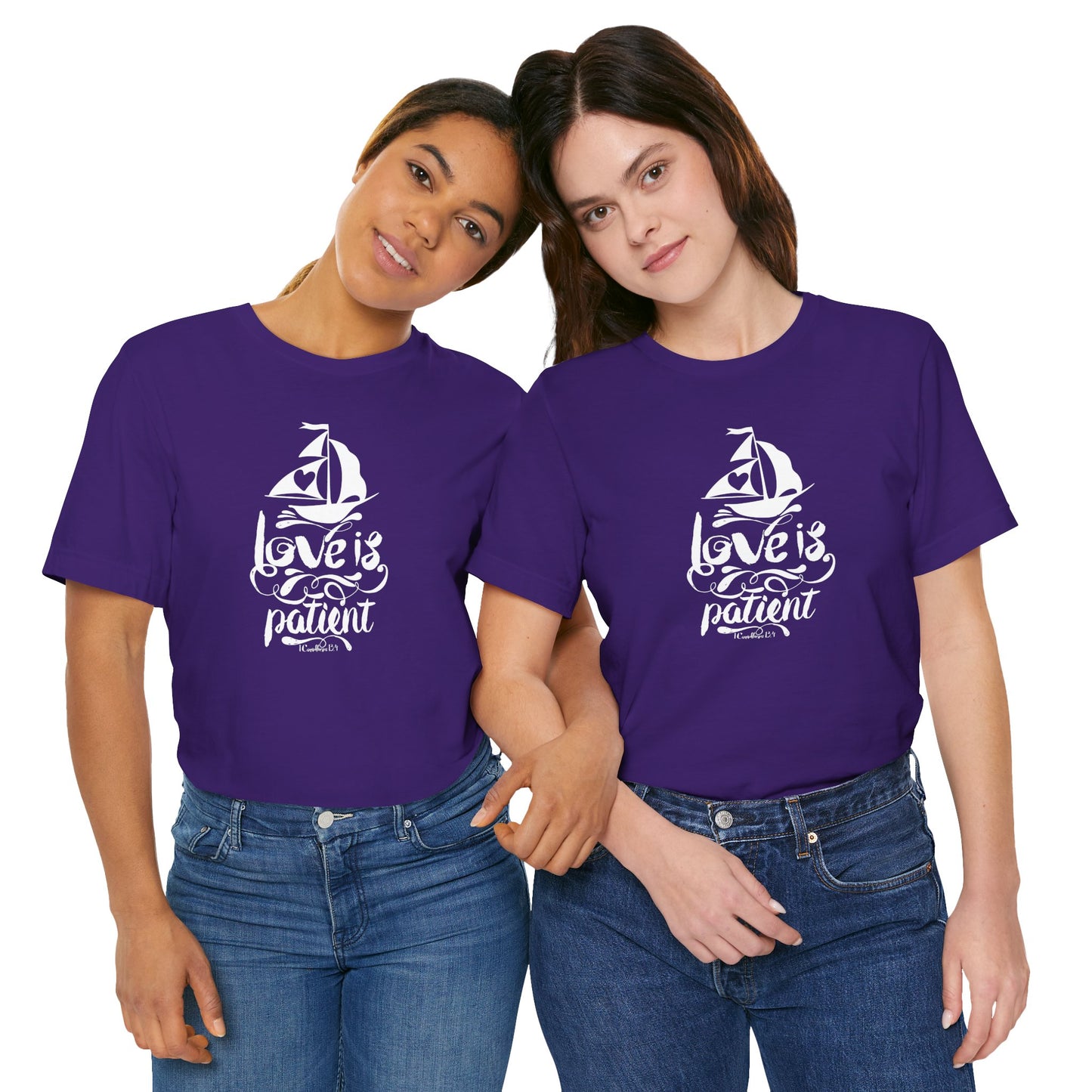 Love Is Patient Corinthians 13:4 Unisex Jersey Short Sleeve Tee