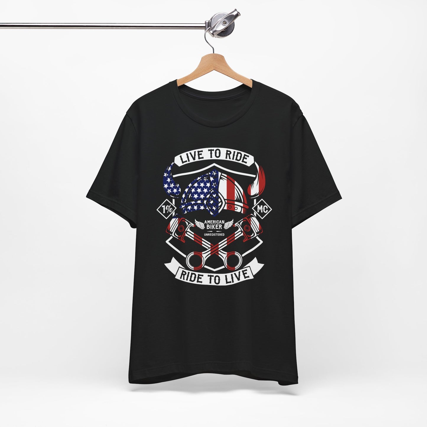Live To Ride Ride To Live 1% MC Unisex Jersey Short Sleeve Tee