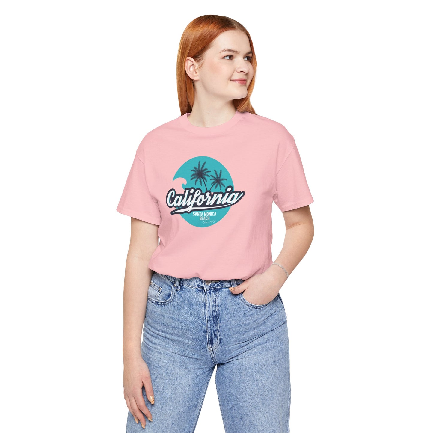 California Santa Monica Beach Unisex Jersey Short Sleeve Tee