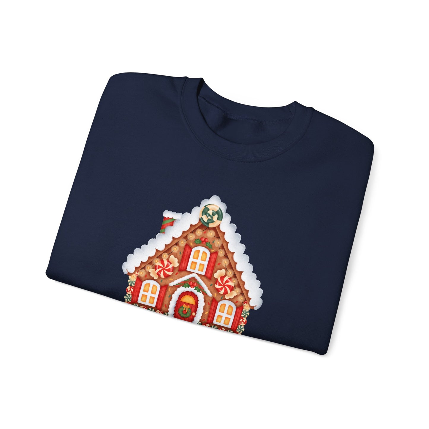 Christmas Gingerbread House 🎄🍬✨ Unisex Heavy Blend Crewneck Sweatshirt