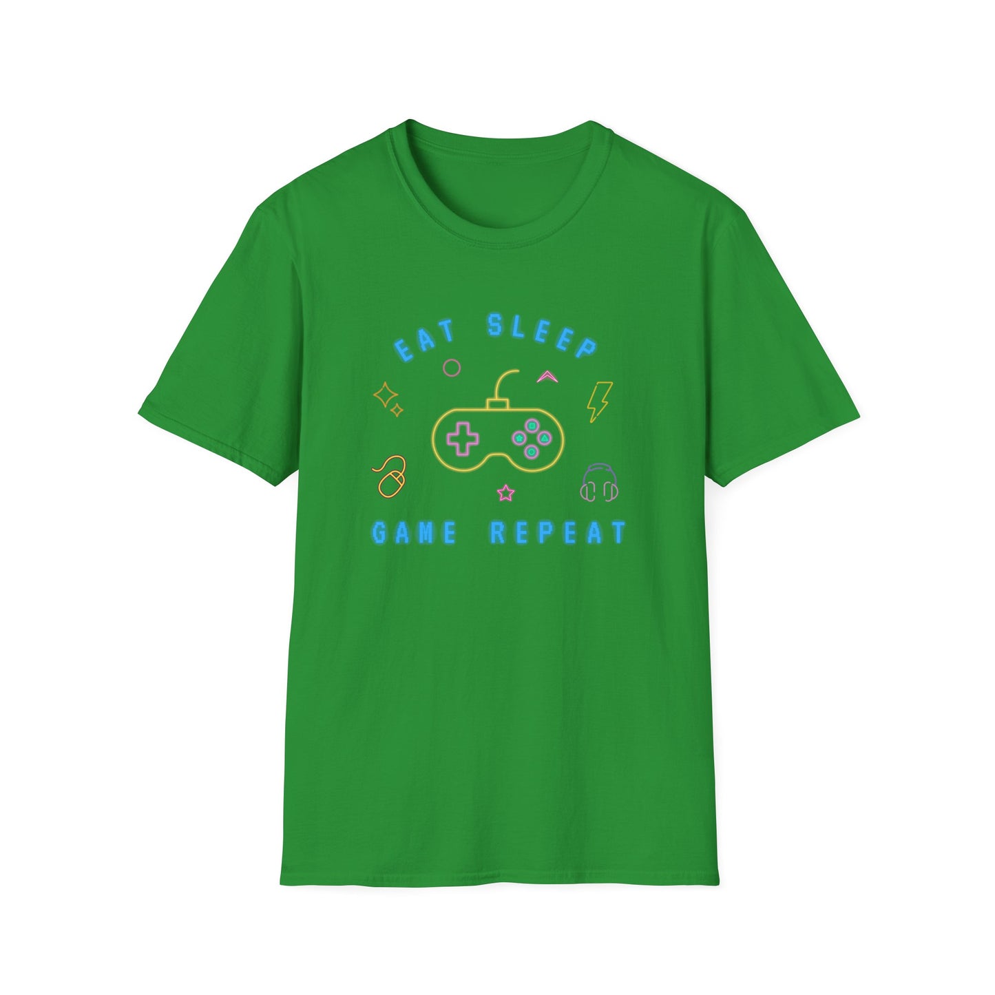 Eat Sleep Game Repeat Unisex Softstyle T-Shirt