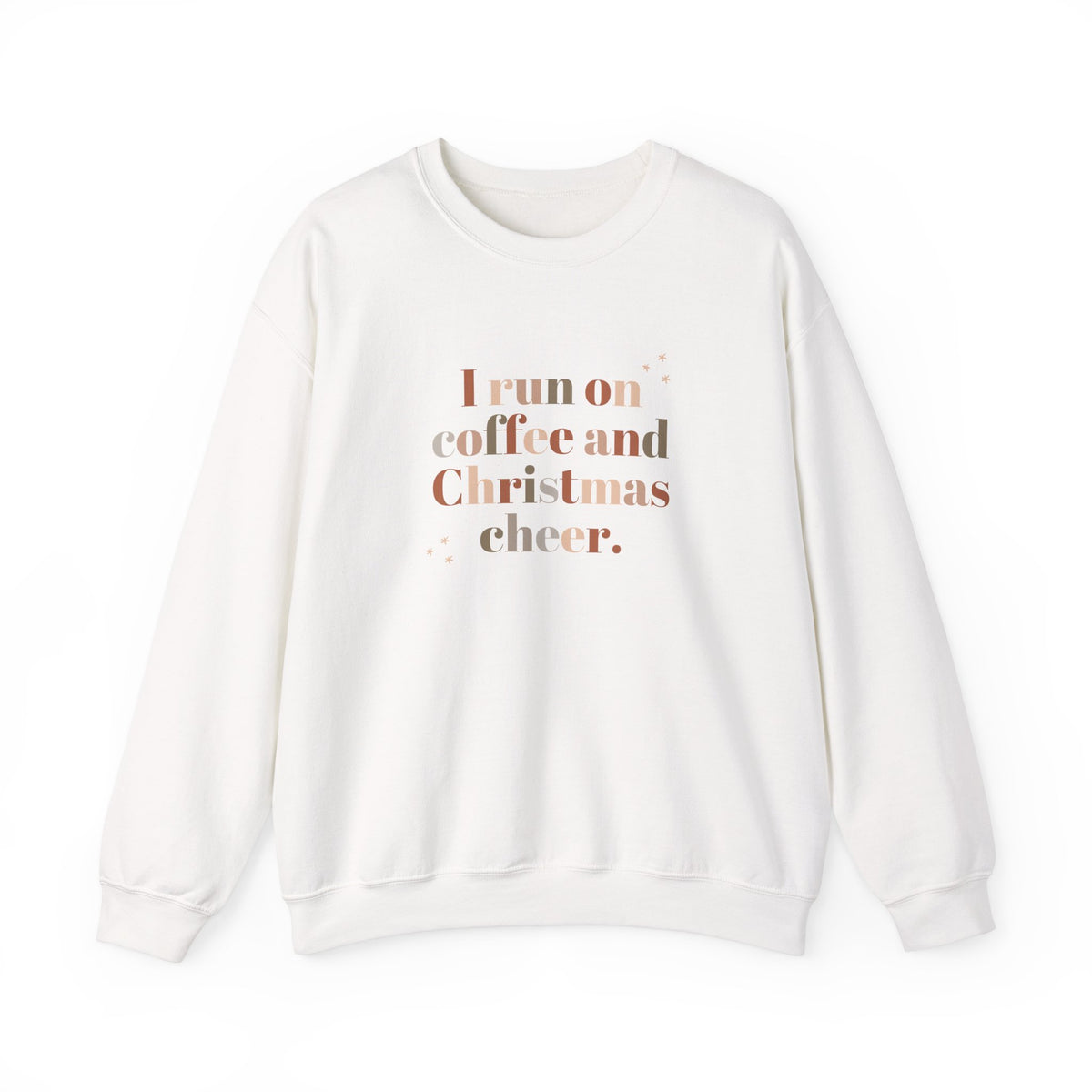 I Run on Coffee and Christmas Cheer ☕🎄✨ Unisex Heavy Blend Crewneck Sweatshirt