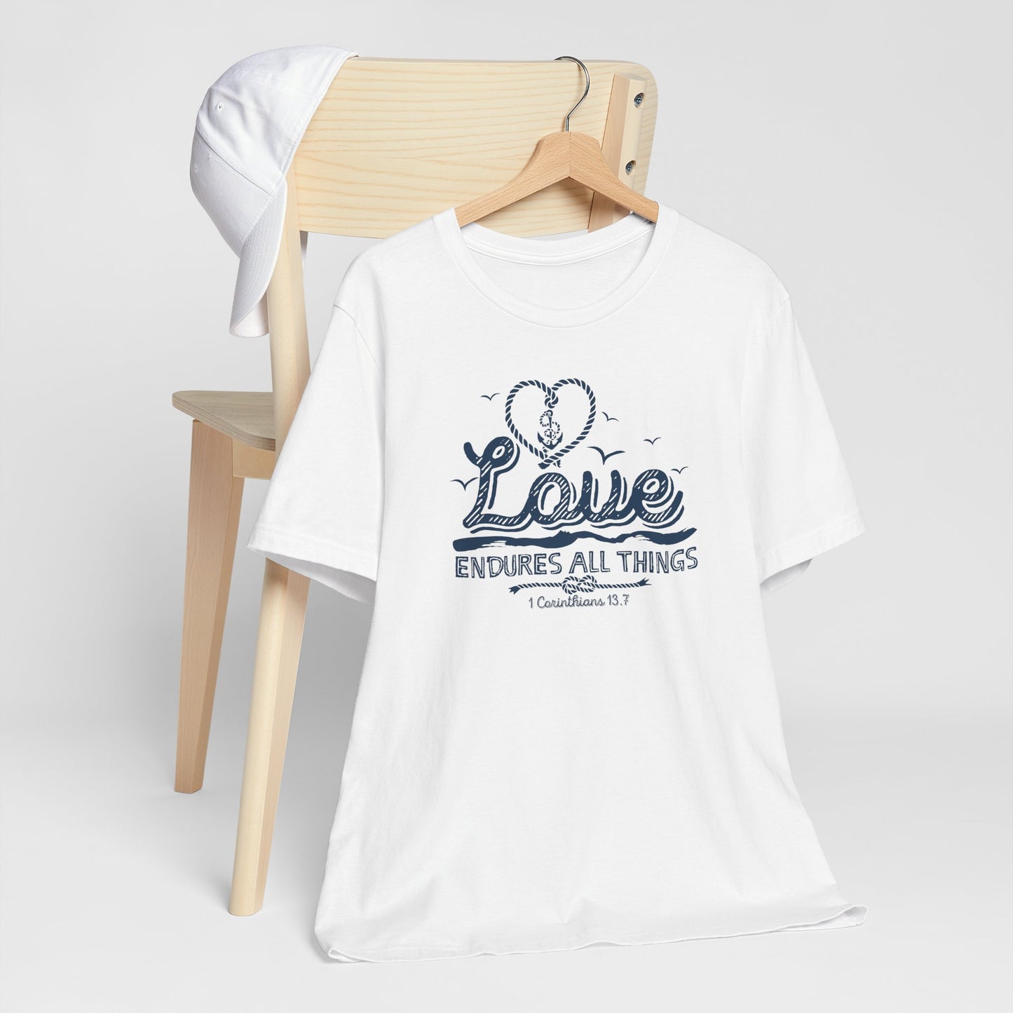 Love Endures All Things Corinthians 13:7 Unisex Jersey Short Sleeve Tee