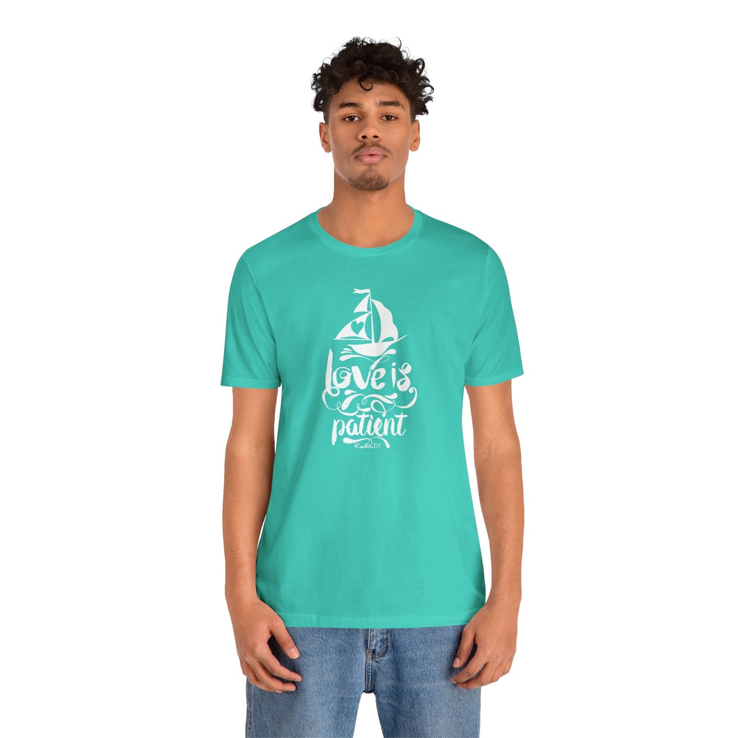 Love Is Patient Corinthians 13:4 Unisex Jersey Short Sleeve Tee