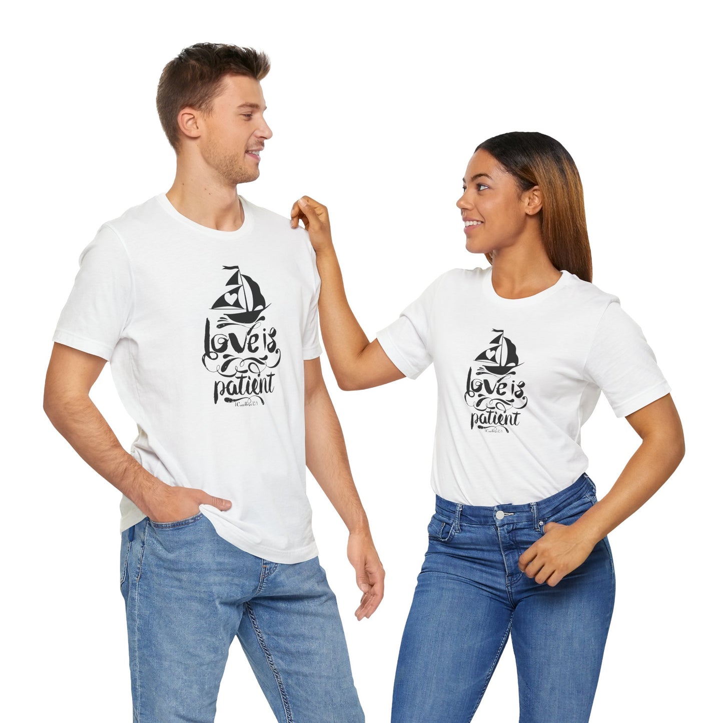 Love Is Patient Corinthians 13:4 Unisex Jersey Short Sleeve Tee