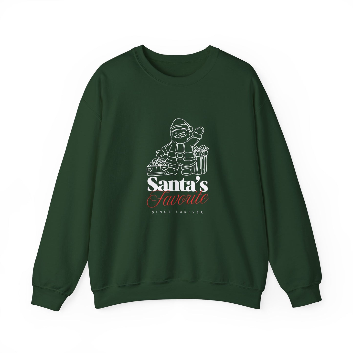 Unisex Heavy Blend Crewneck Sweatshirt Santa's Favorite Since Forever 🎅✨