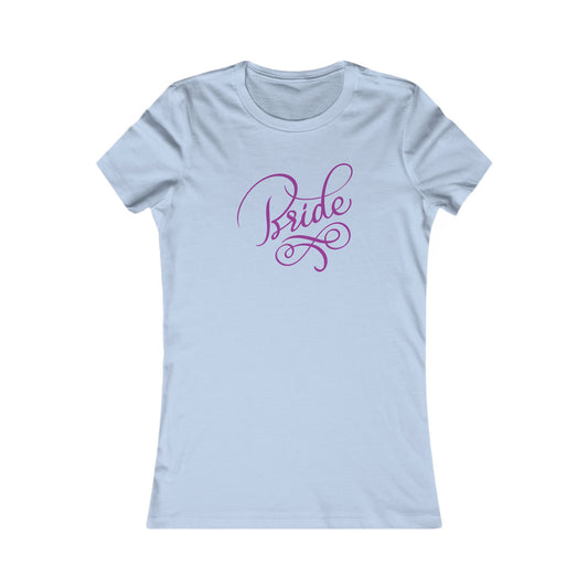 Women's Favorite Tee Bride Vibes Purple Print