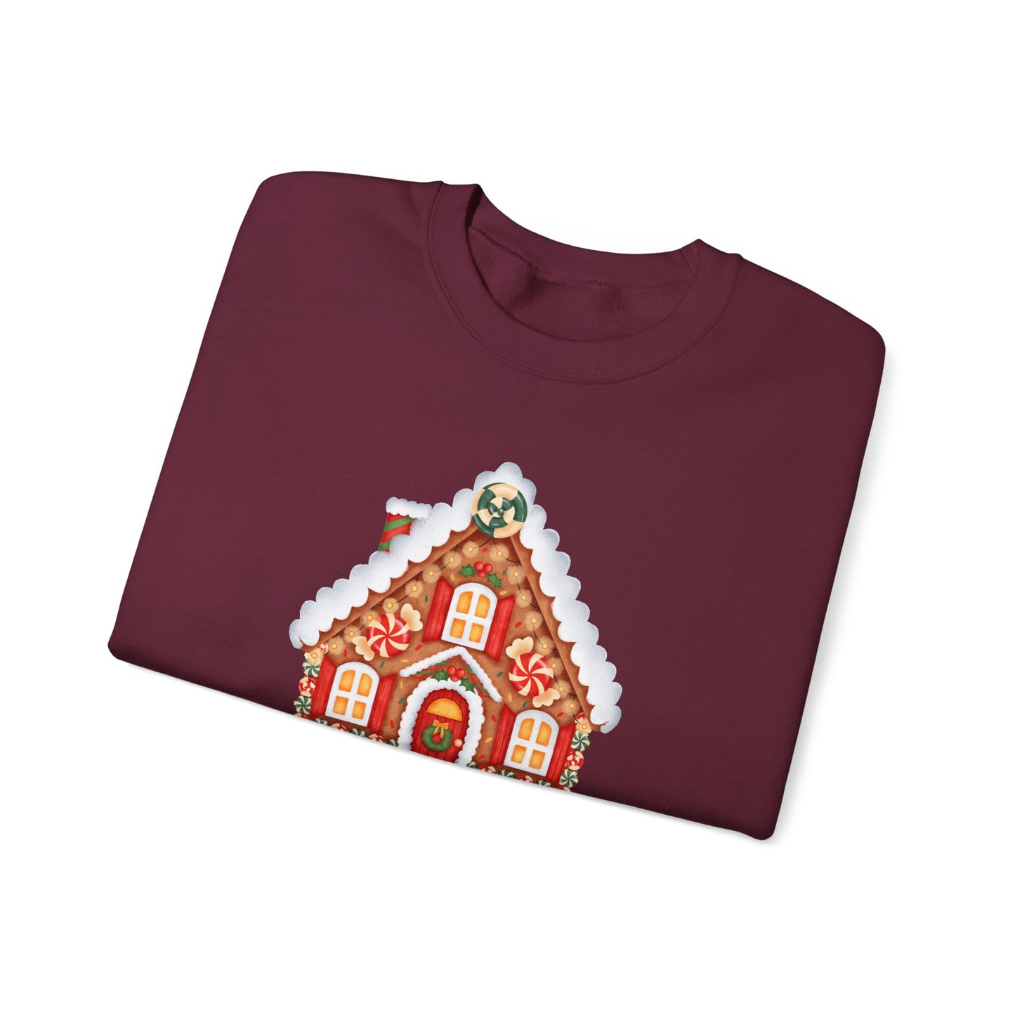 Christmas Gingerbread House 🎄🍬✨ Unisex Heavy Blend Crewneck Sweatshirt