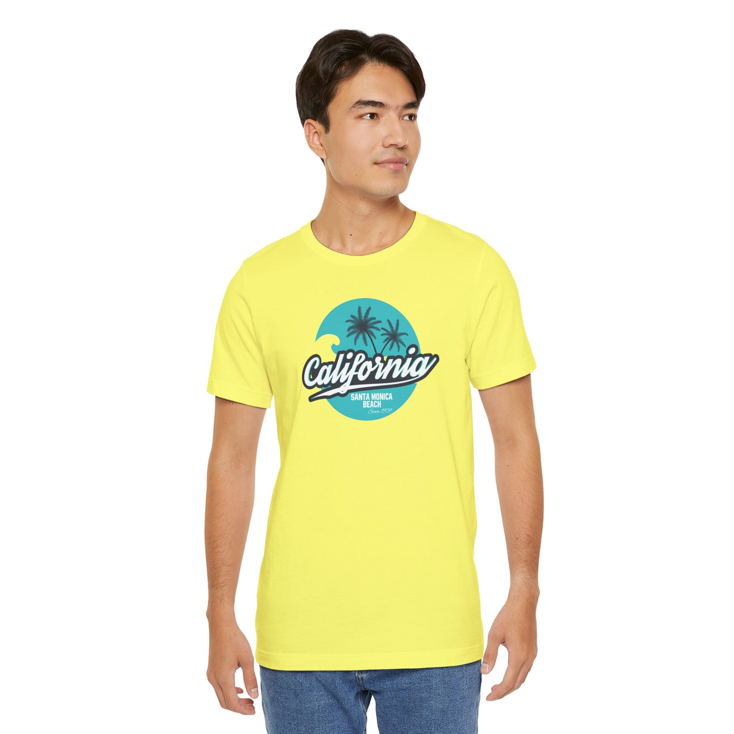 California Santa Monica Beach Unisex Jersey Short Sleeve Tee