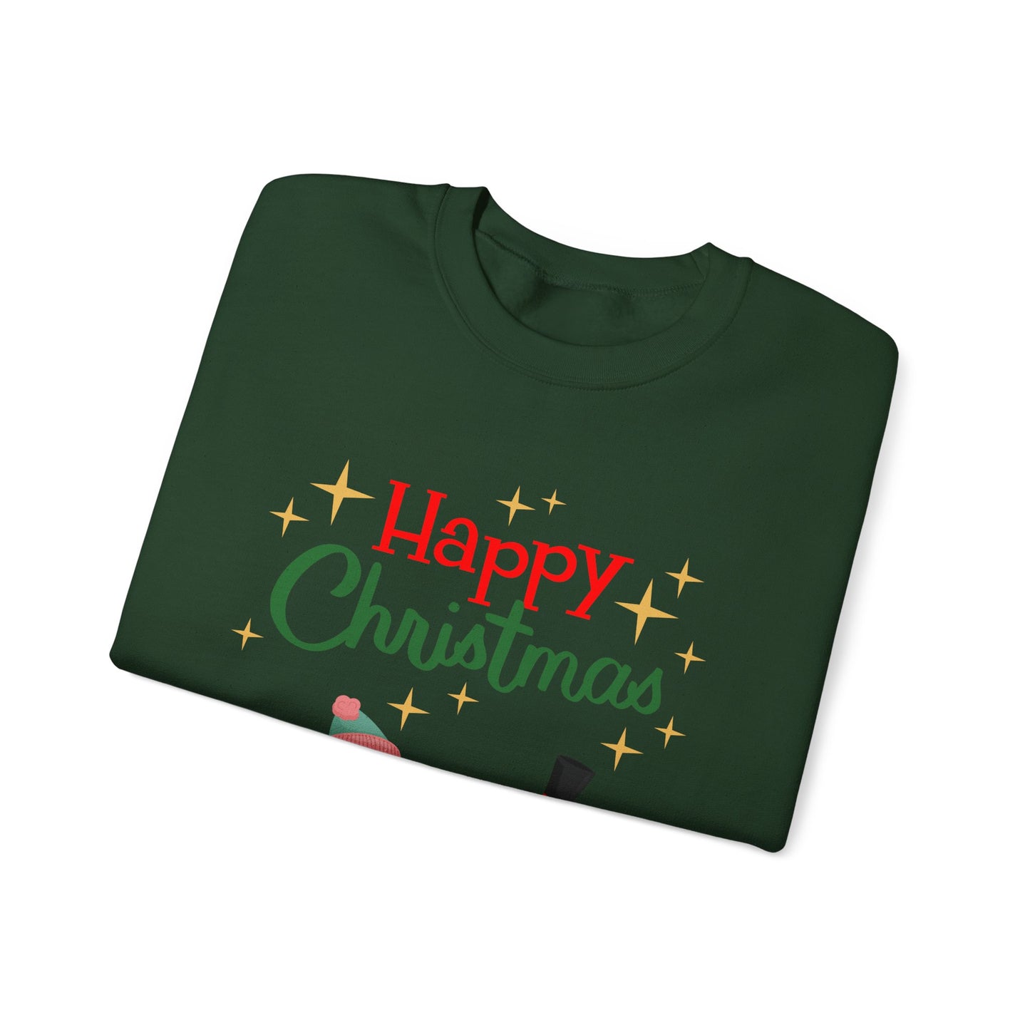 Unisex Heavy Blend Crewneck Sweatshirt Happy Christmas with Penguins 🎄🐧✨