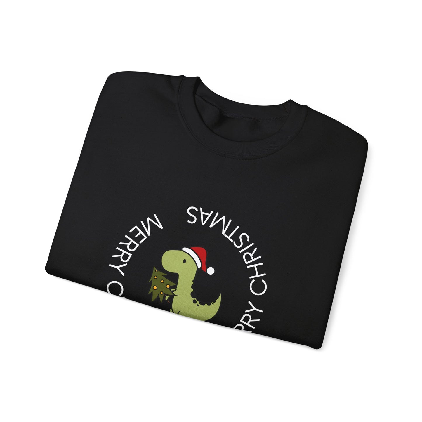 Dino-Merry Christmas 🎄🦖🎅 Unisex Heavy Blend Crewneck Sweatshirt