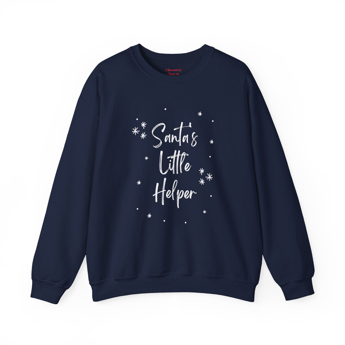 Unisex Heavy Blend Crewneck Sweatshirt Santa's Little Helper with Snowflakes 🎅❄️✨