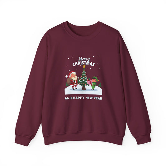 Unisex Heavy Blend Crewneck Sweatshirt Merry Christmas & Happy New Year 🎄🎅✨