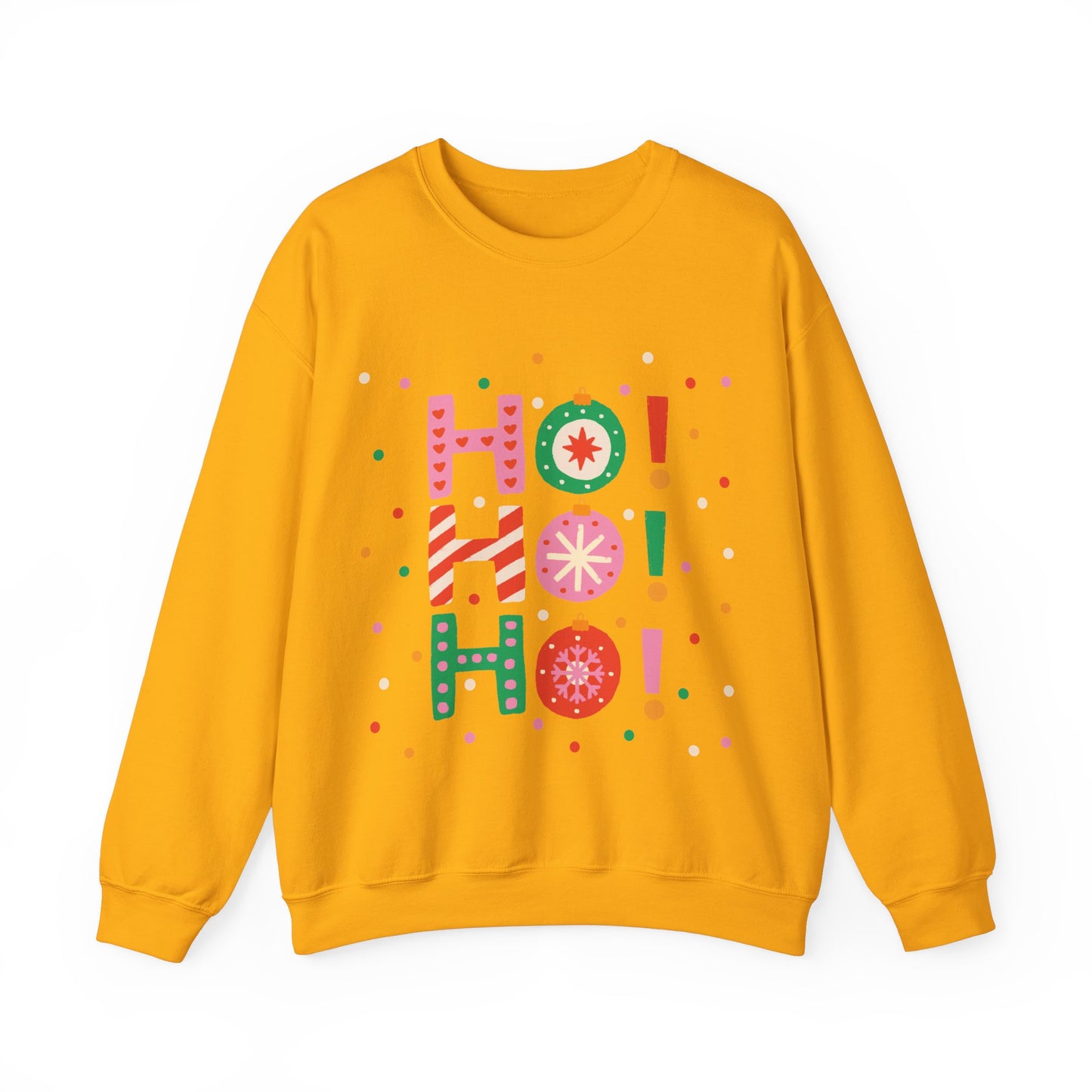 Unisex Heavy Blend Crewneck Sweatshirt Colorful Ho Ho Ho version 2 🎅✨