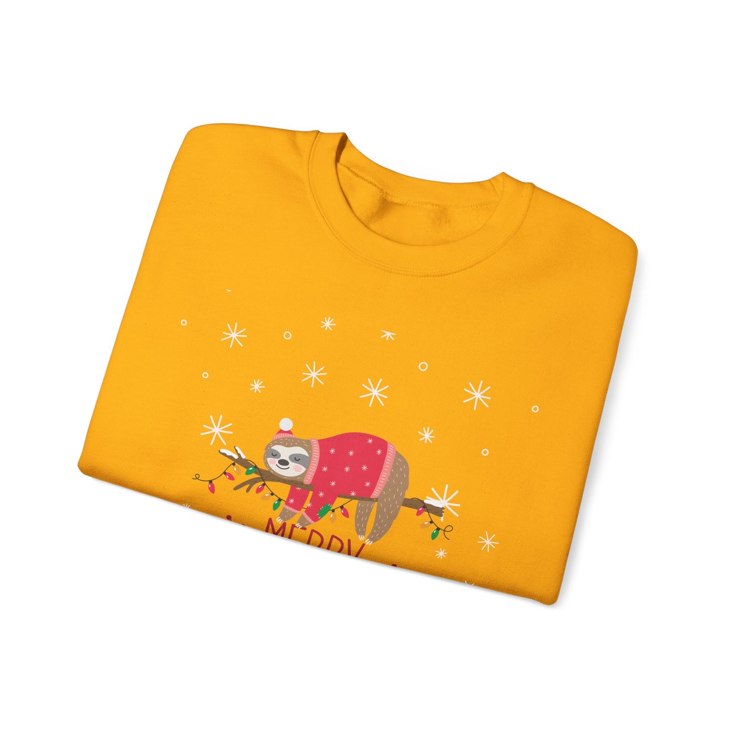 Merry Christmas Sloth 🎄🦥✨ Unisex Heavy Blend Crewneck Sweatshirt