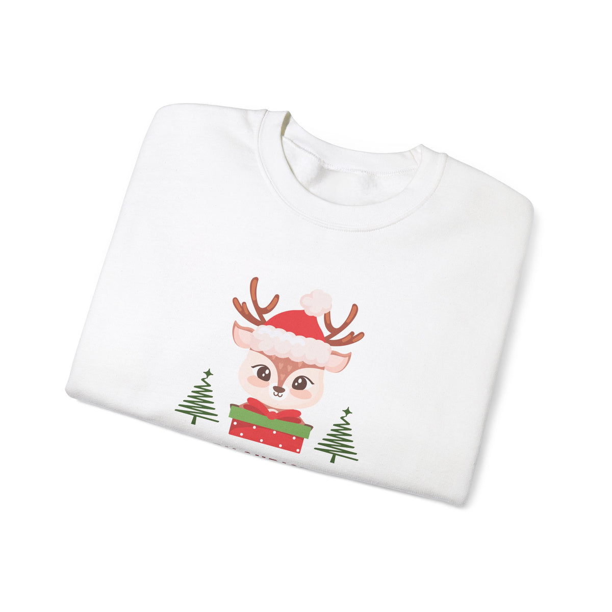 Unisex Heavy Blend Crewneck Sweatshirt Adorable Deer Merry Christmas & Happy New Year 🎅🦌🎄