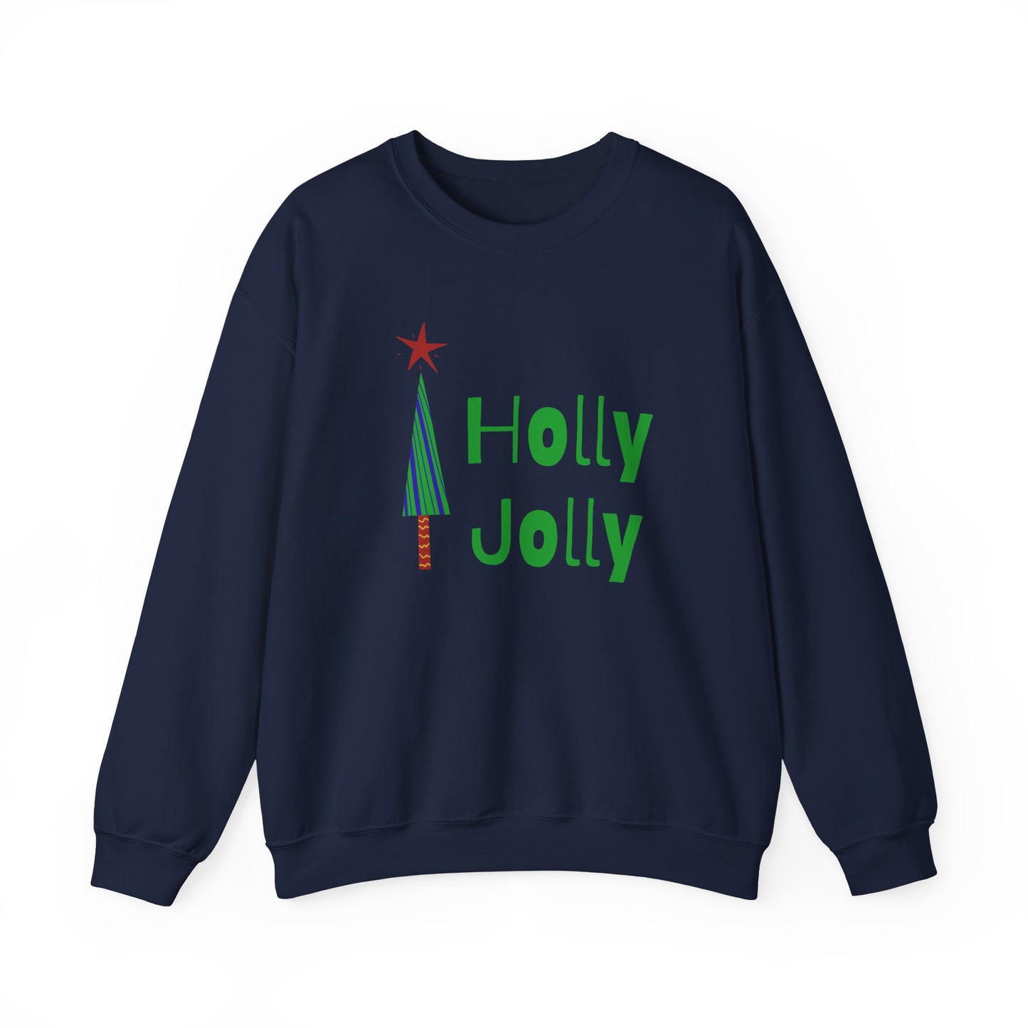 Unisex Heavy Blend Crewneck Sweatshirt Holly Jolly Christmas Tree 🎄✨