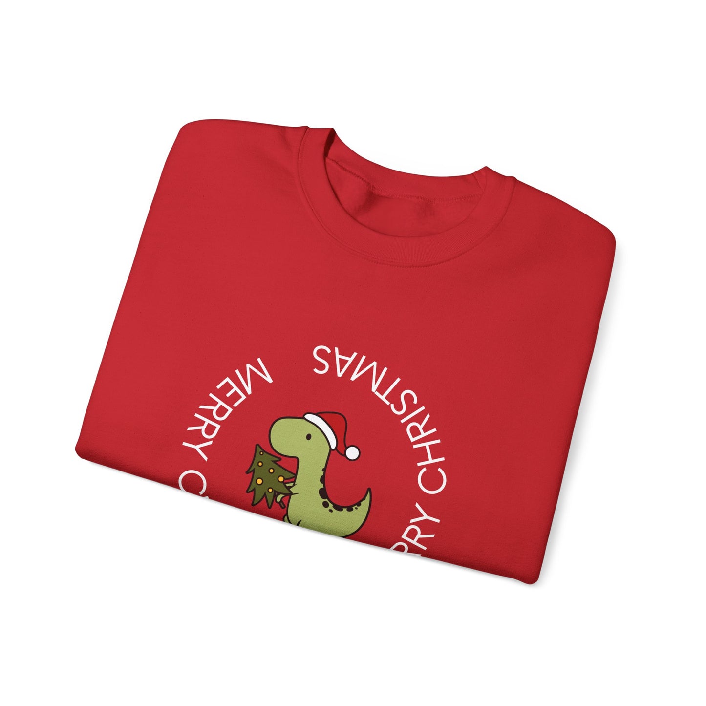 Dino-Merry Christmas 🎄🦖🎅 Unisex Heavy Blend Crewneck Sweatshirt