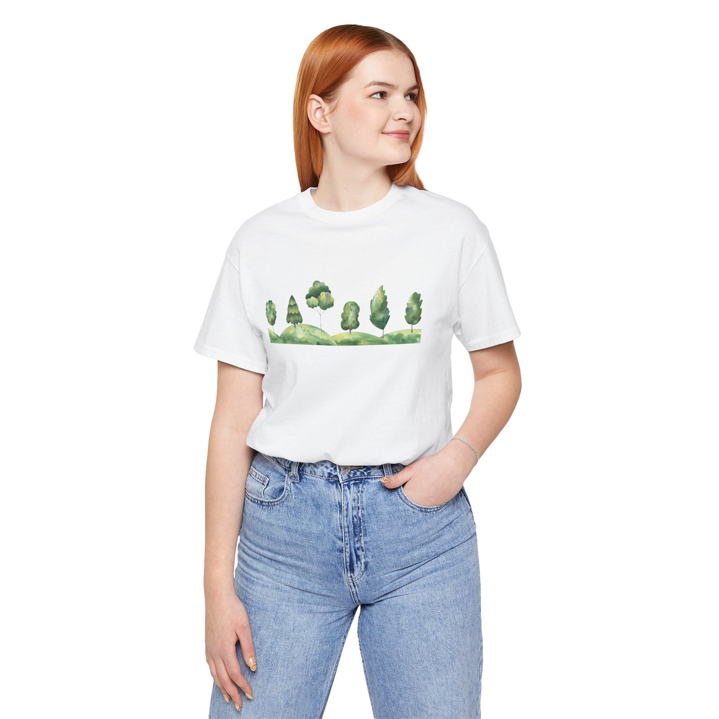 Tree-mendous Green Hills Nature Unisex Jersey Short Sleeve Tee