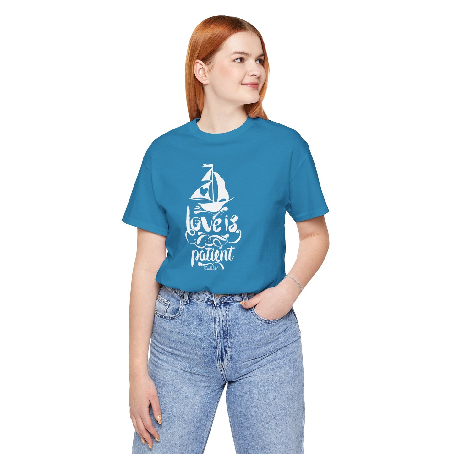 Love Is Patient Corinthians 13:4 Unisex Jersey Short Sleeve Tee