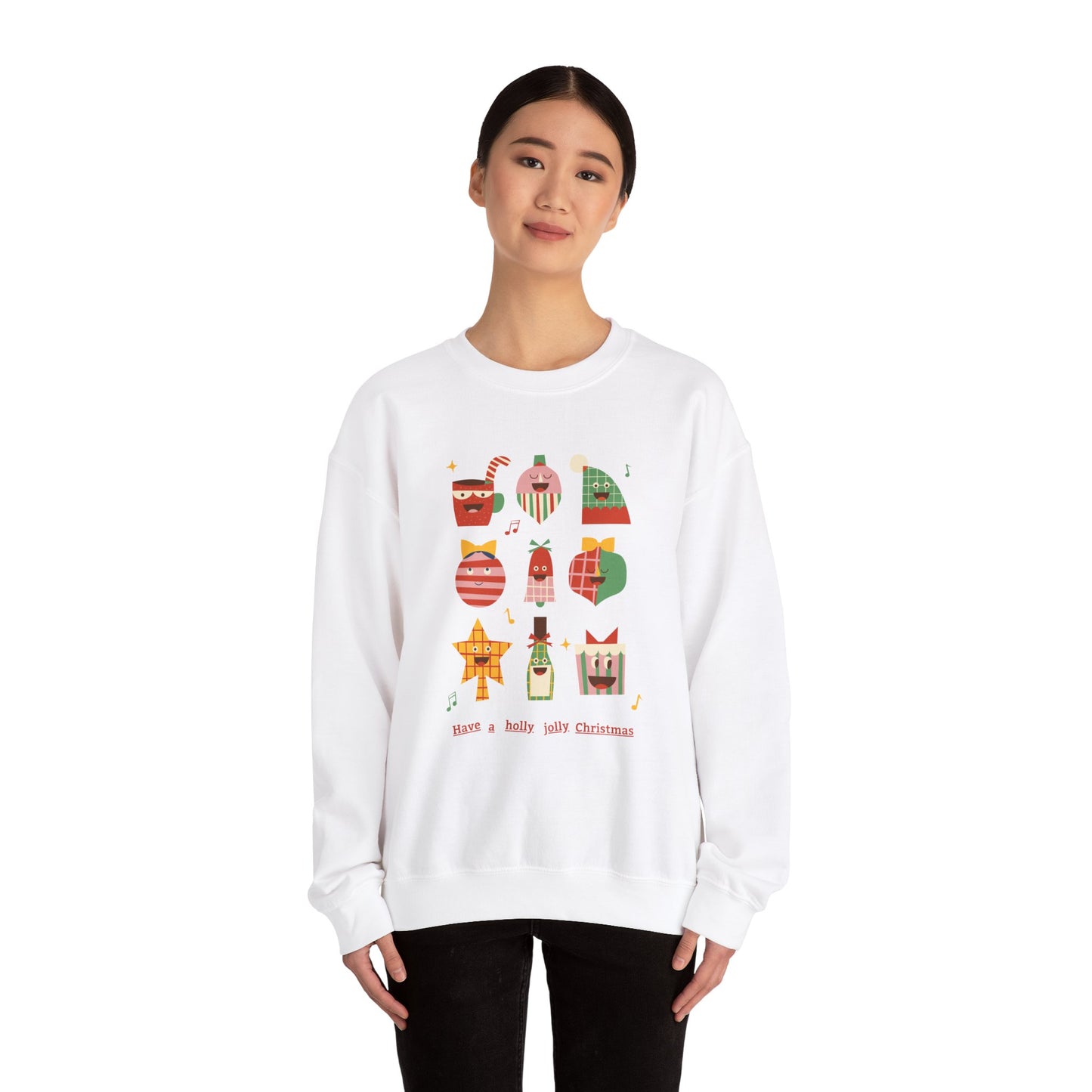 Unisex Heavy Blend Crewneck Sweatshirt Have a Holly Jolly Christmas 🎄✨