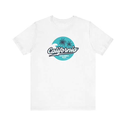 California Santa Monica Beach Unisex Jersey Short Sleeve Tee