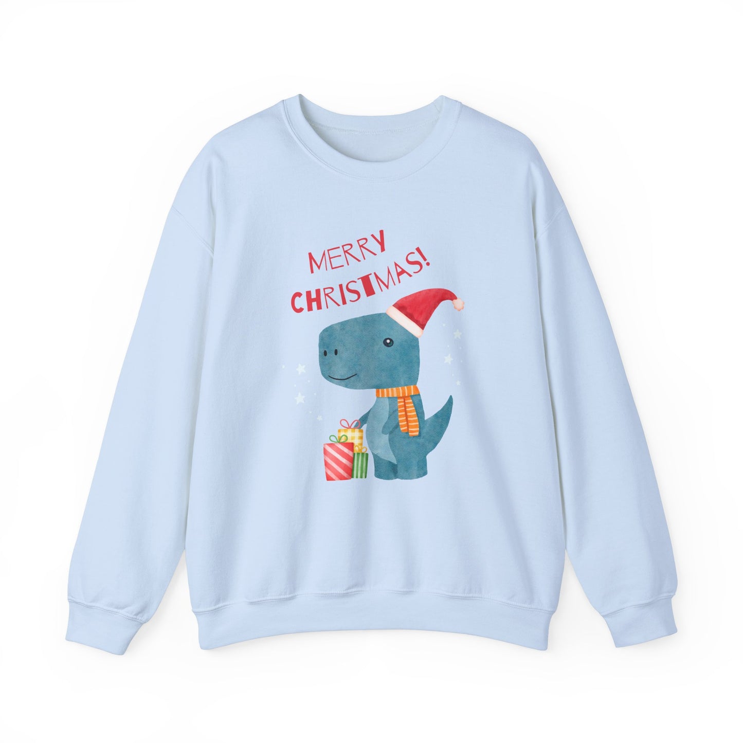 Unisex Heavy Blend Crewneck Sweatshirt Merry Christmas Dino 🎄🦖🎁