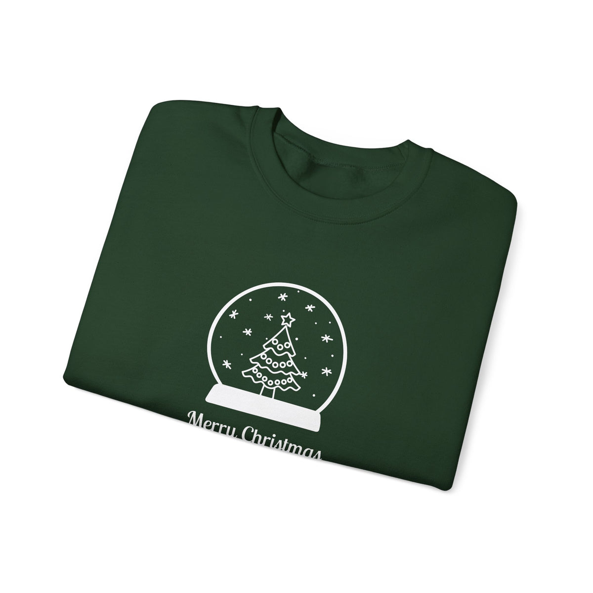 Snow Globe with Merry Christmas 🎄❄️✨ Unisex Heavy Blend Crewneck Sweatshirt