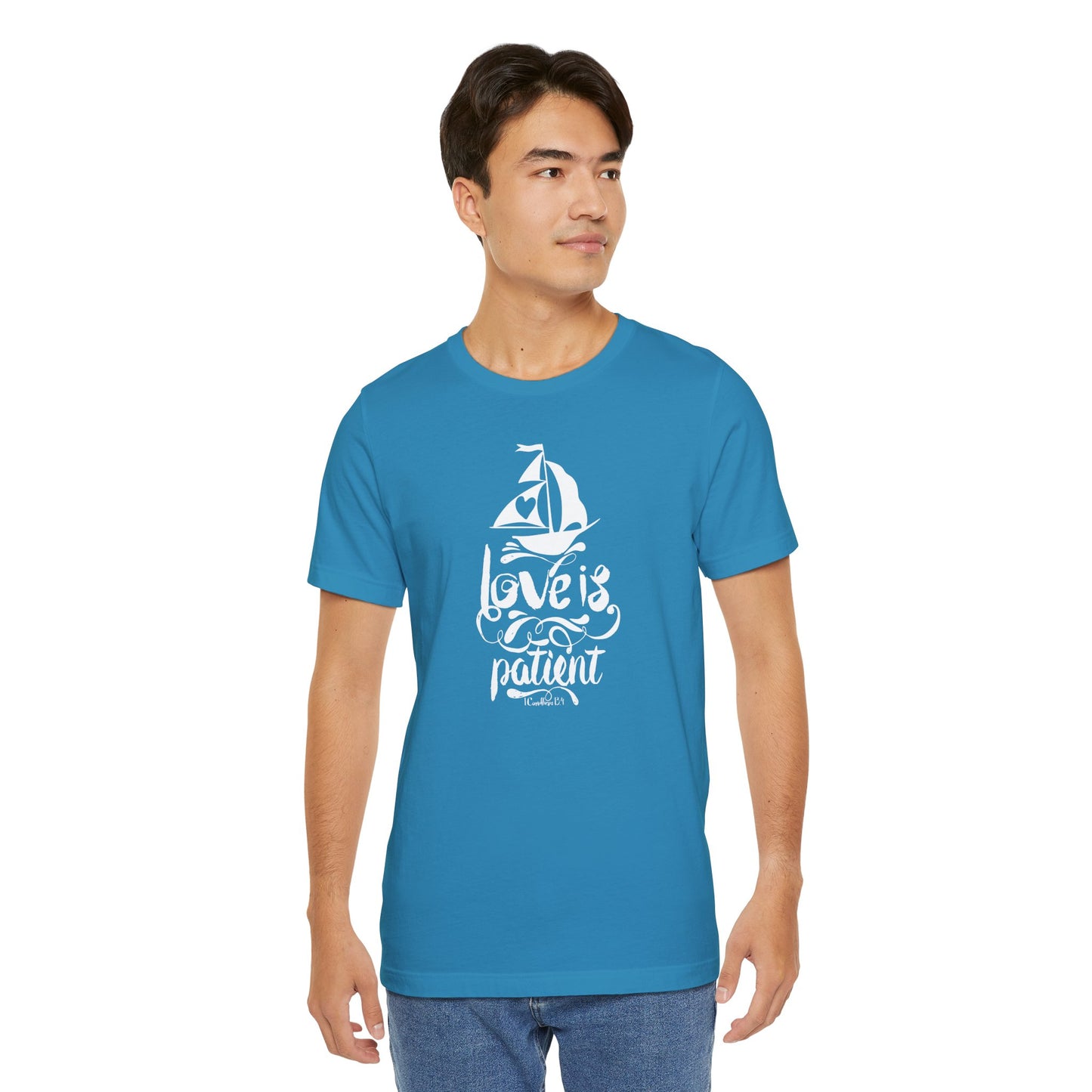 Love Is Patient Corinthians 13:4 Unisex Jersey Short Sleeve Tee