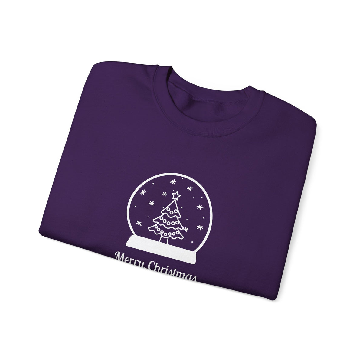 Snow Globe with Merry Christmas 🎄❄️✨ Unisex Heavy Blend Crewneck Sweatshirt