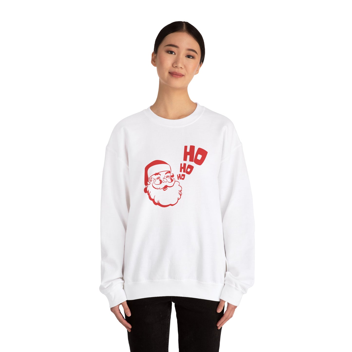 Unisex Heavy Blend Crewneck Sweatshirt Jovial Santa Ho Ho Ho 🎅✨