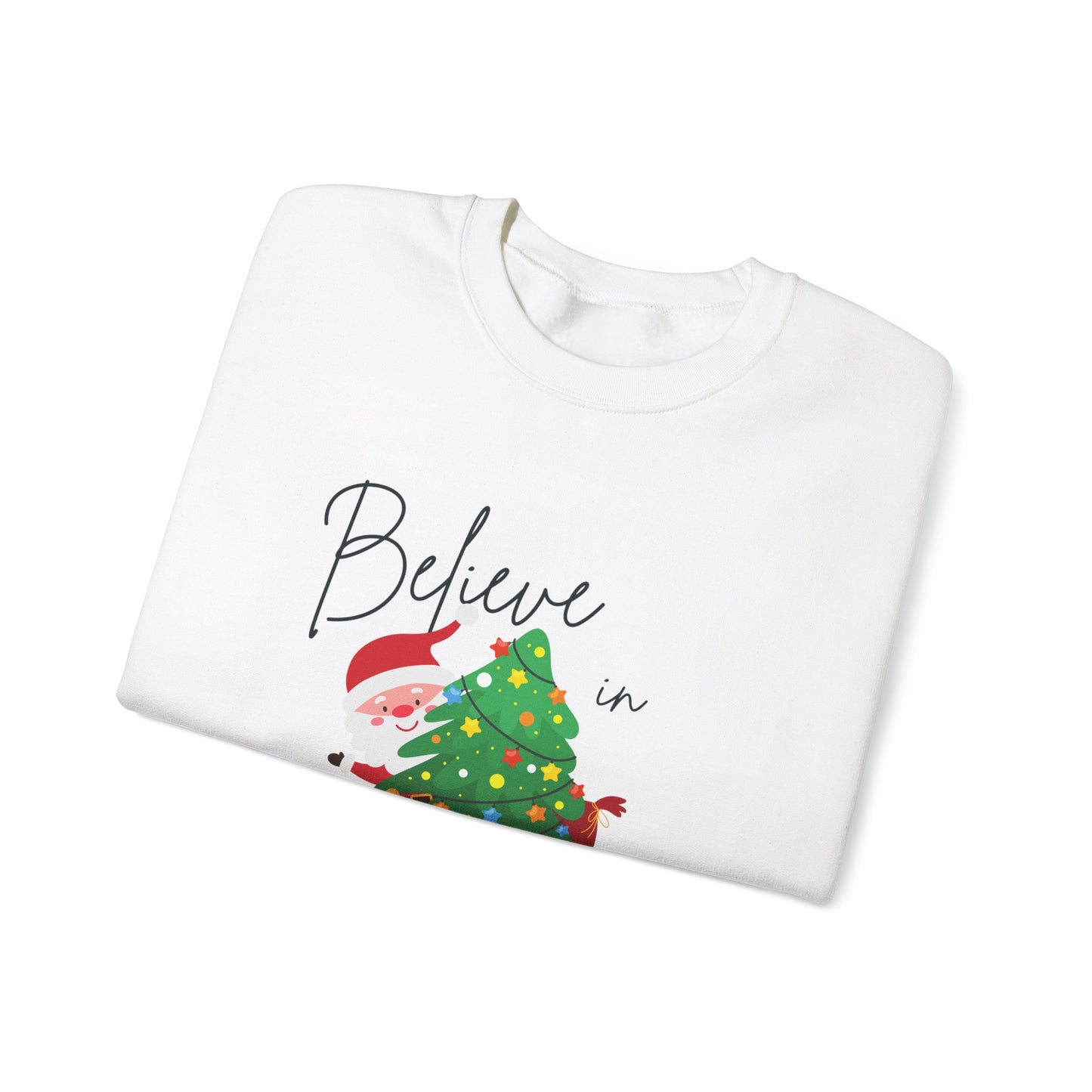 Unisex Heavy Blend Crewneck Sweatshirt Believe In Santa 🎅🎄✨