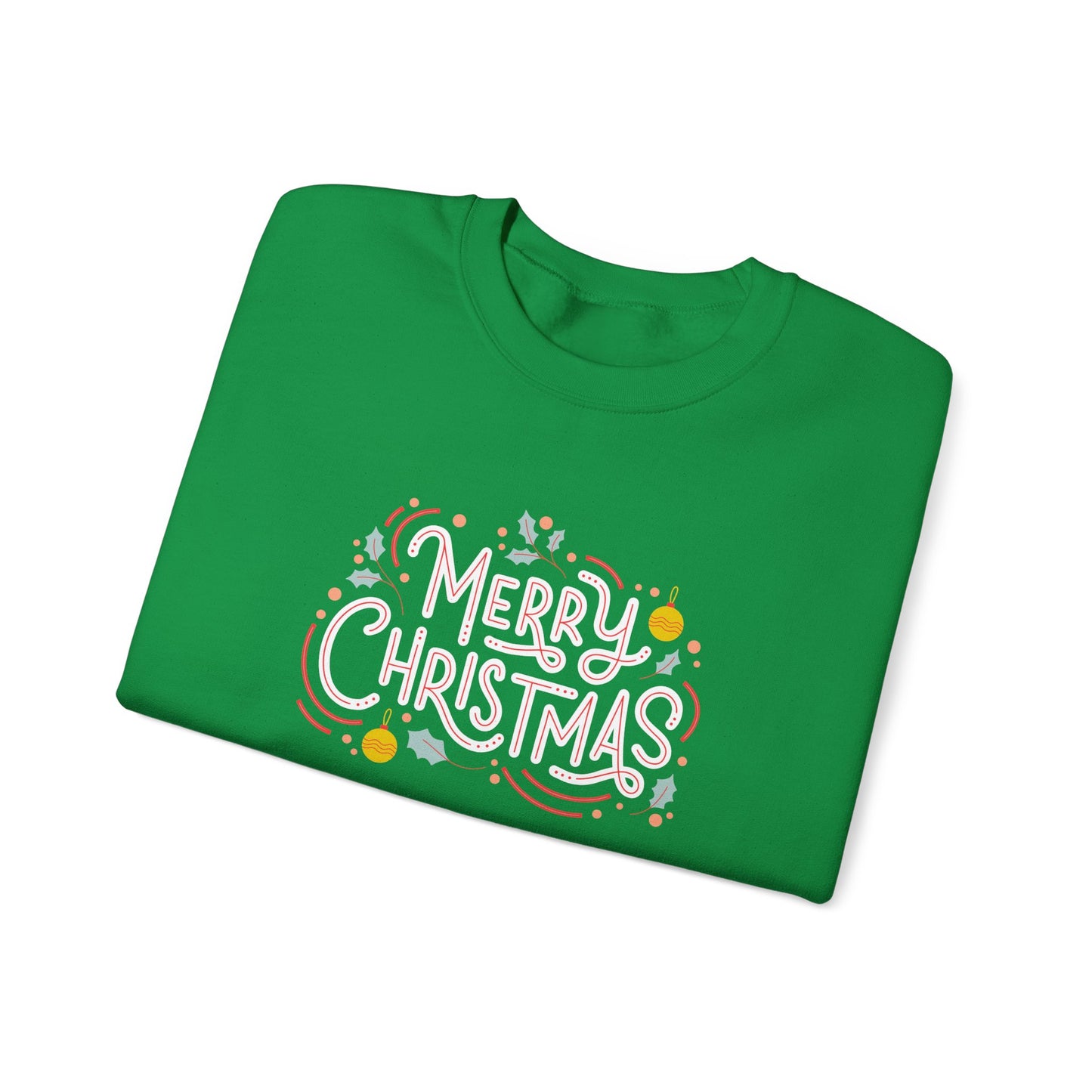 Unisex Heavy Blend Crewneck Sweatshirt Beautiful Merry Christmas Design 🎄✨