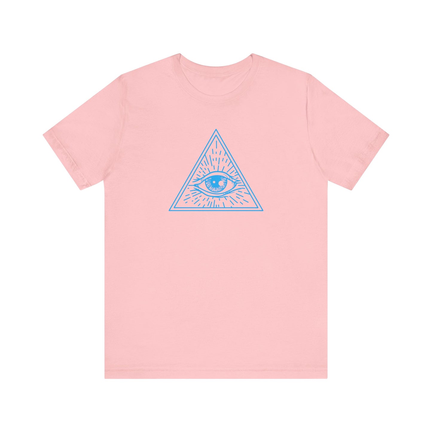 Unisex Jersey Short Sleeve Tee "Eye of Providence" All Seeing Eye Blue Print