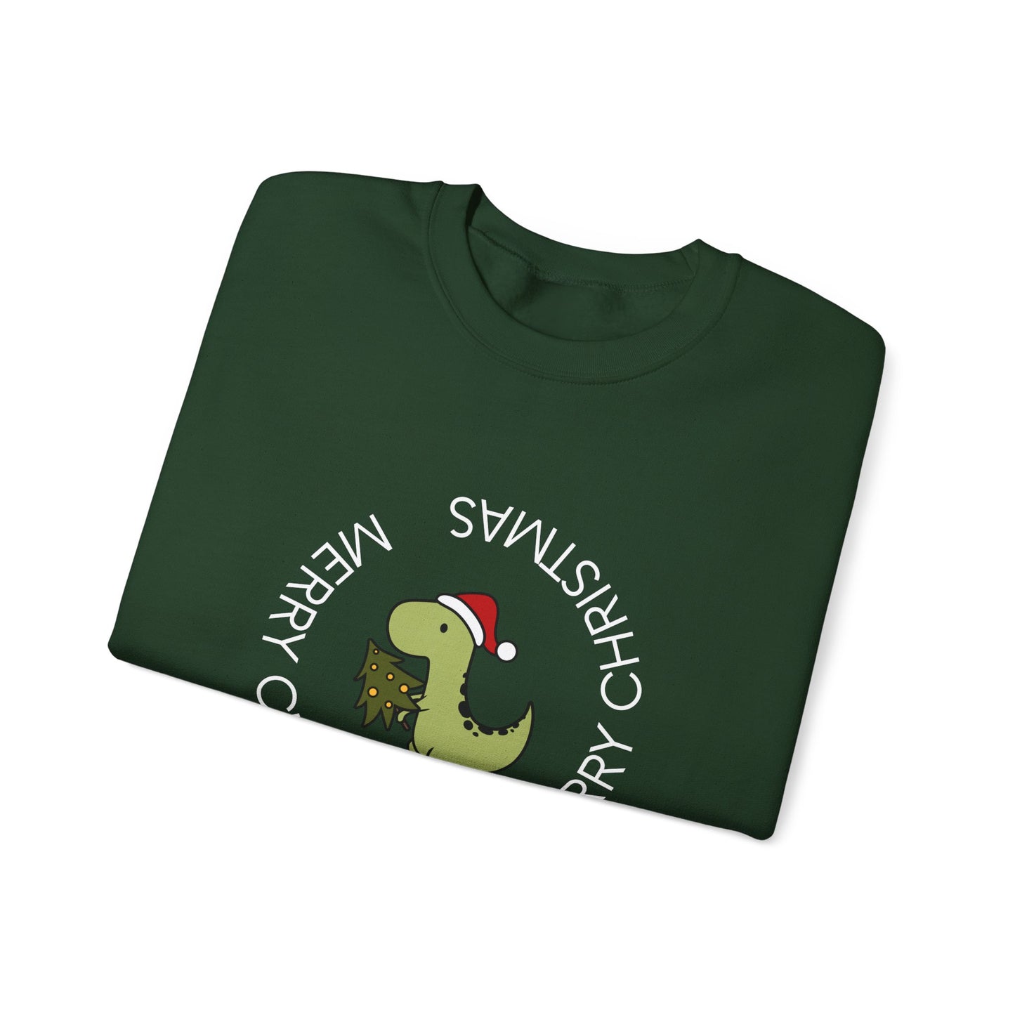 Dino-Merry Christmas 🎄🦖🎅 Unisex Heavy Blend Crewneck Sweatshirt