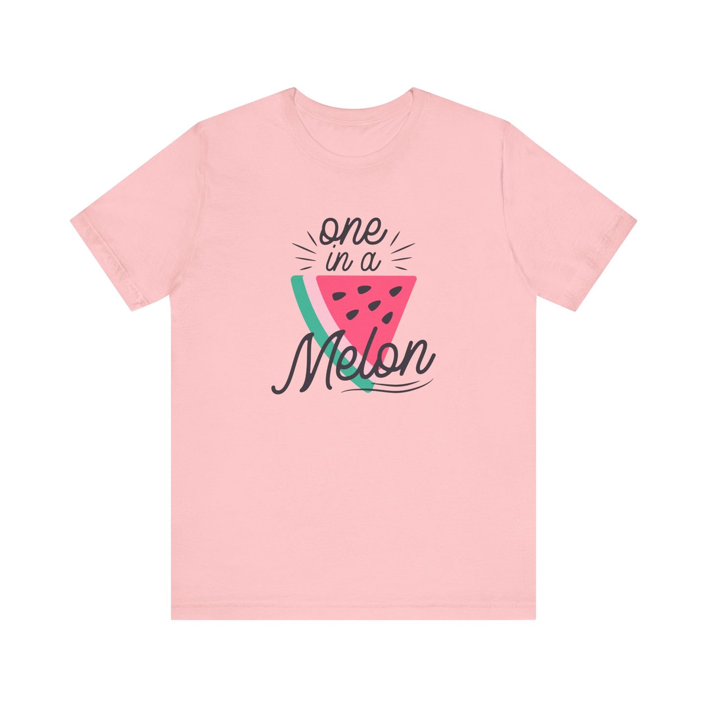 Unisex Jersey Short Sleeve Tee Soft Cotton "One In A Melon" Watermelon Print