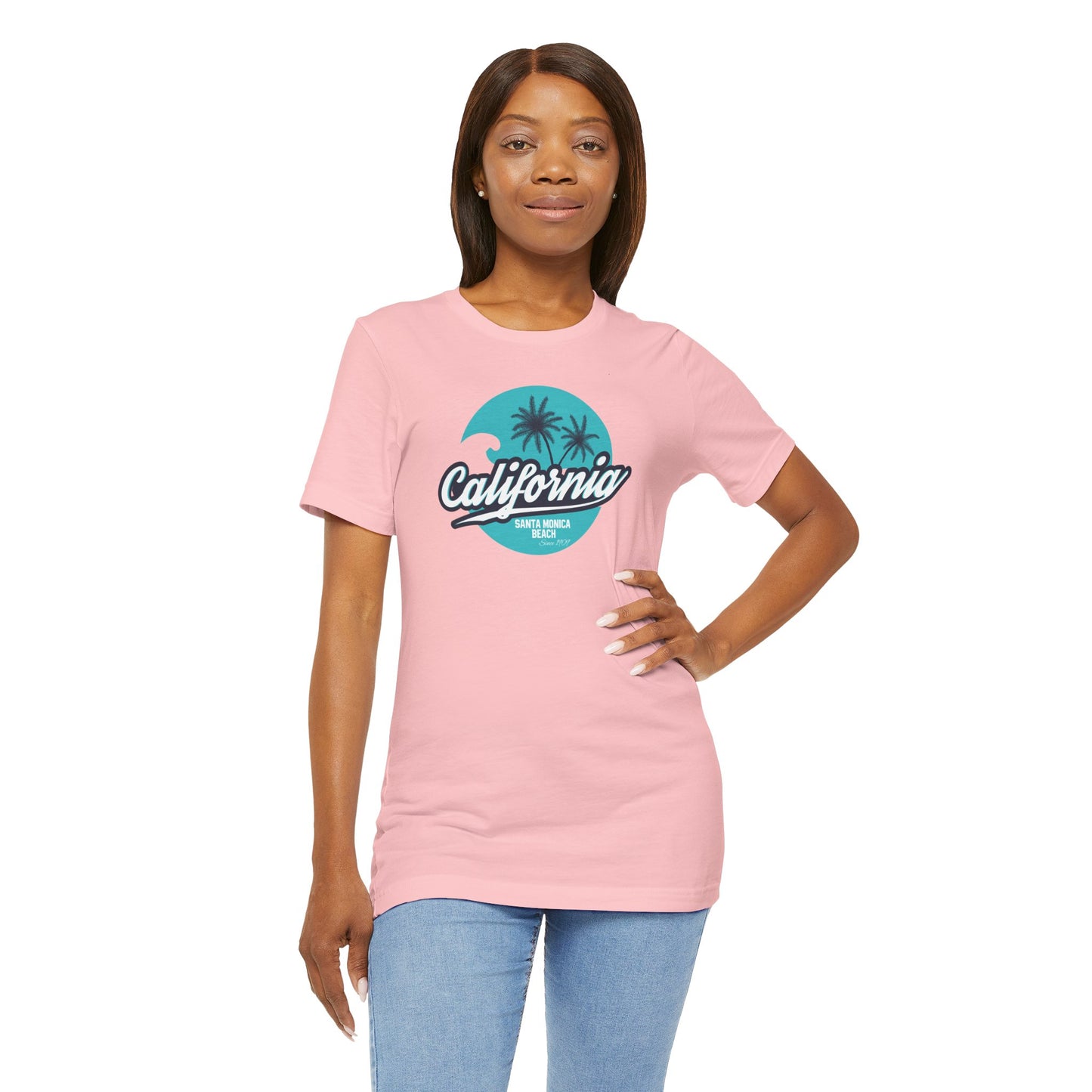 California Santa Monica Beach Unisex Jersey Short Sleeve Tee
