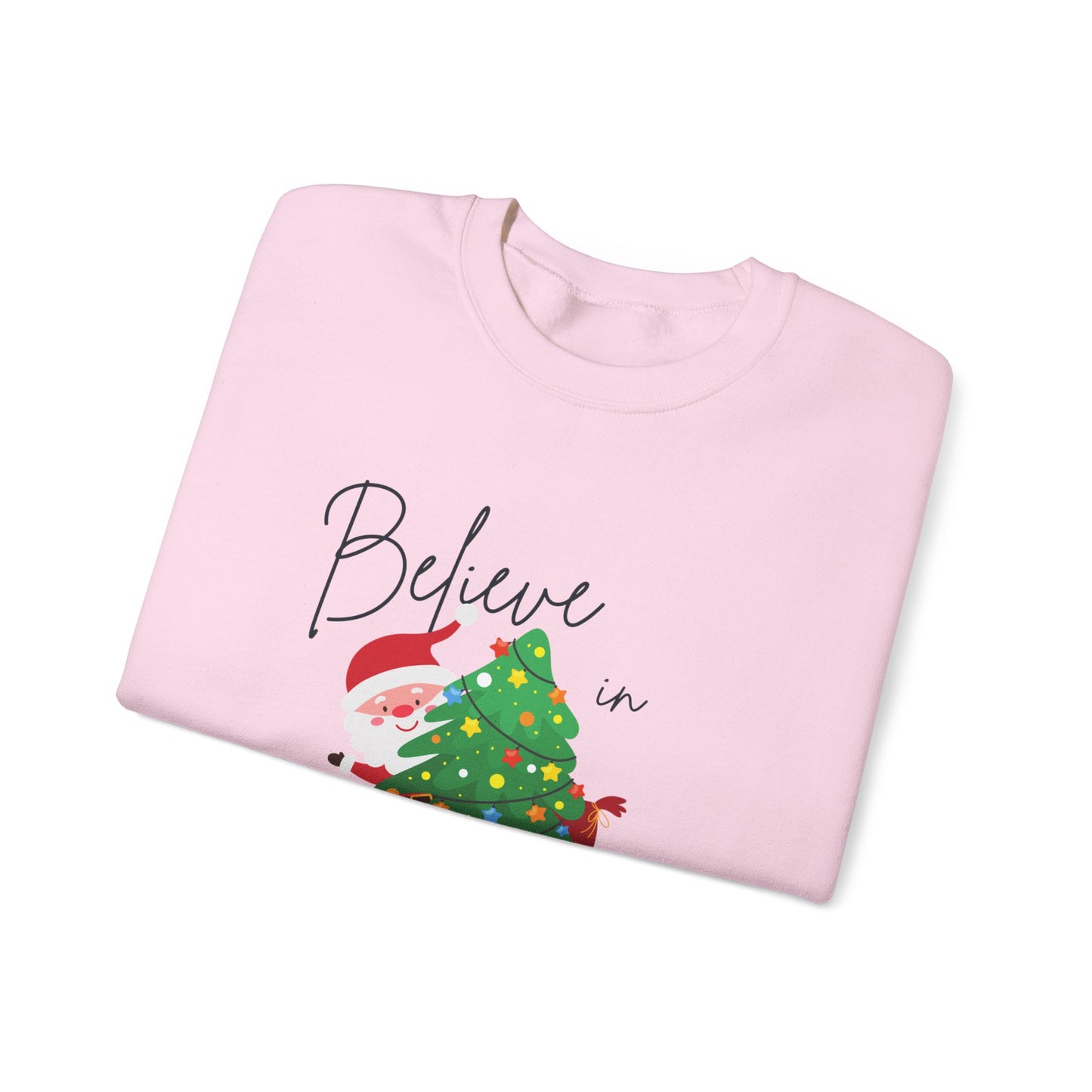 Unisex Heavy Blend Crewneck Sweatshirt Believe In Santa 🎅🎄✨