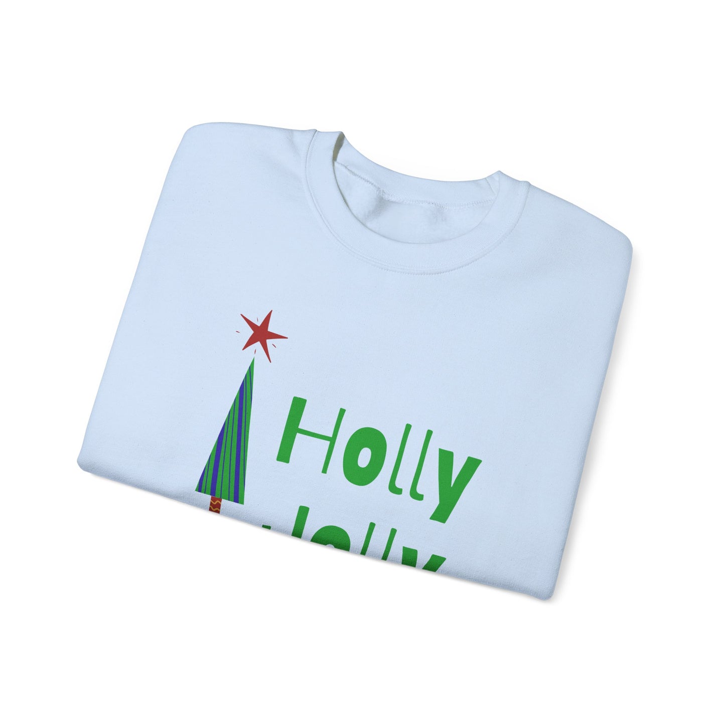 Unisex Heavy Blend Crewneck Sweatshirt Holly Jolly Christmas Tree 🎄✨