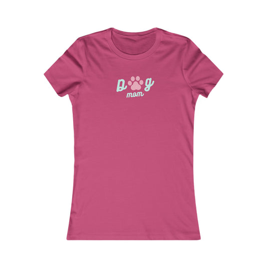 Women's Favorite T-Shirt Dog Mom with Paw Print 🐾❤️