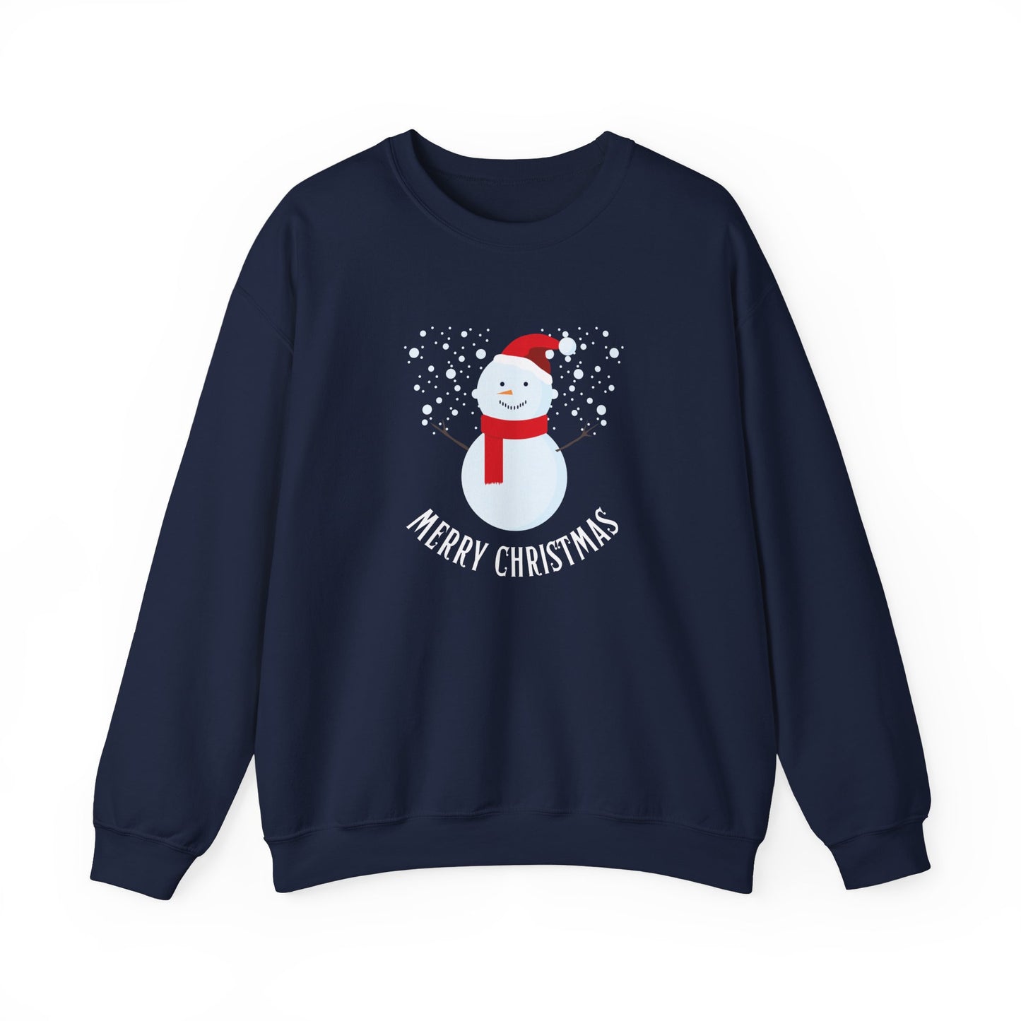 Unisex Heavy Blend Crewneck Sweatshirt Merry Christmas Snowman Design ☃️❄️✨