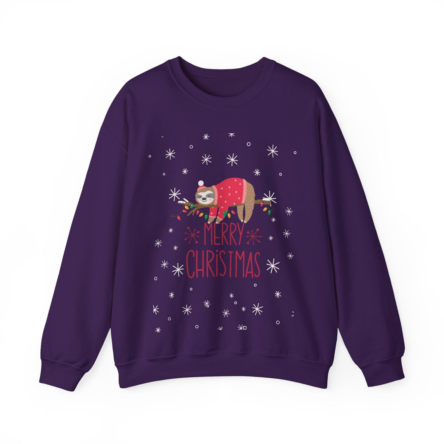 Merry Christmas Sloth 🎄🦥✨ Unisex Heavy Blend Crewneck Sweatshirt