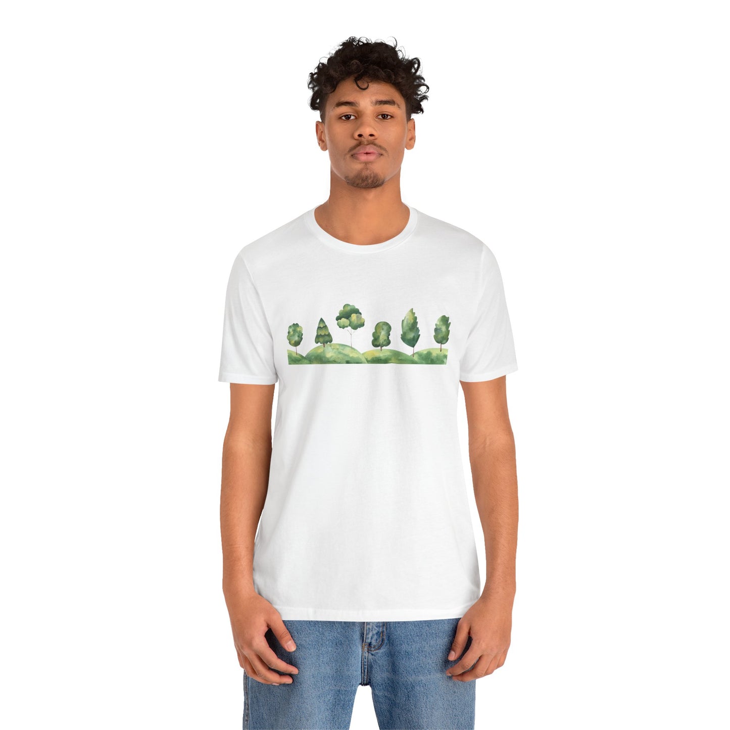 Tree-mendous Green Hills Nature Unisex Jersey Short Sleeve Tee