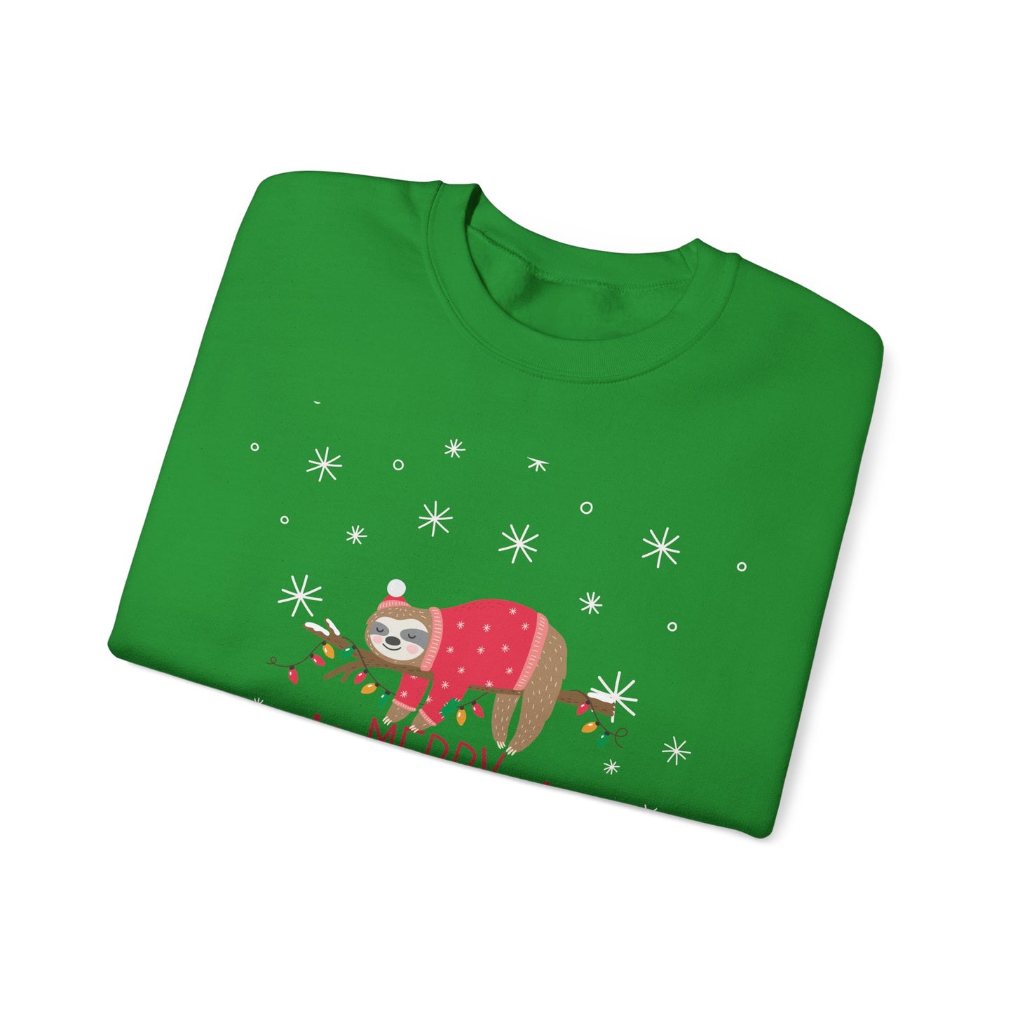 Merry Christmas Sloth 🎄🦥✨ Unisex Heavy Blend Crewneck Sweatshirt