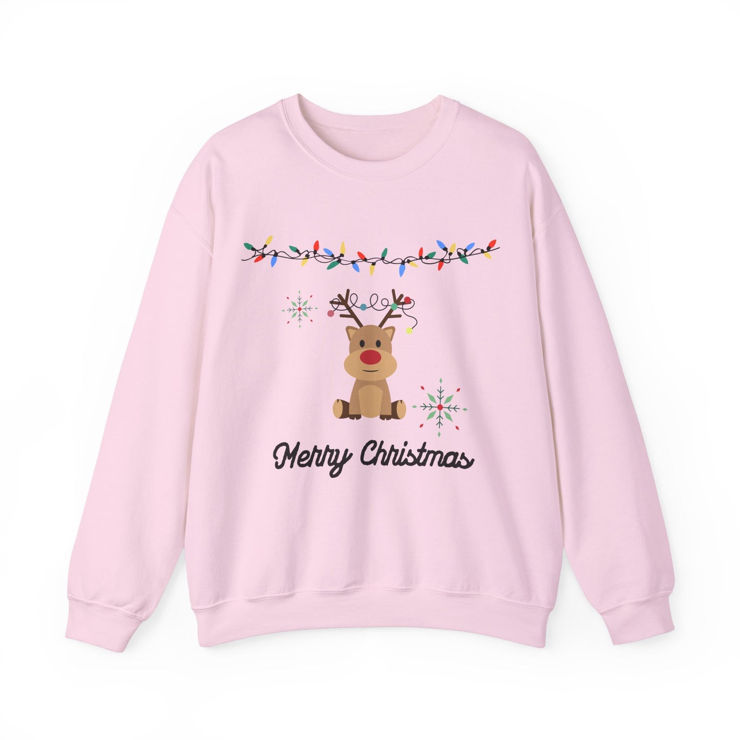 Unisex Heavy Blend Crewneck Sweatshirt Merry Christmas Reindeer 🎄🦌✨