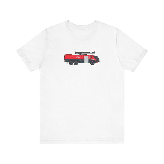 Unisex Jersey Short Sleeve Tee Fire Department Airport Rescue Truck