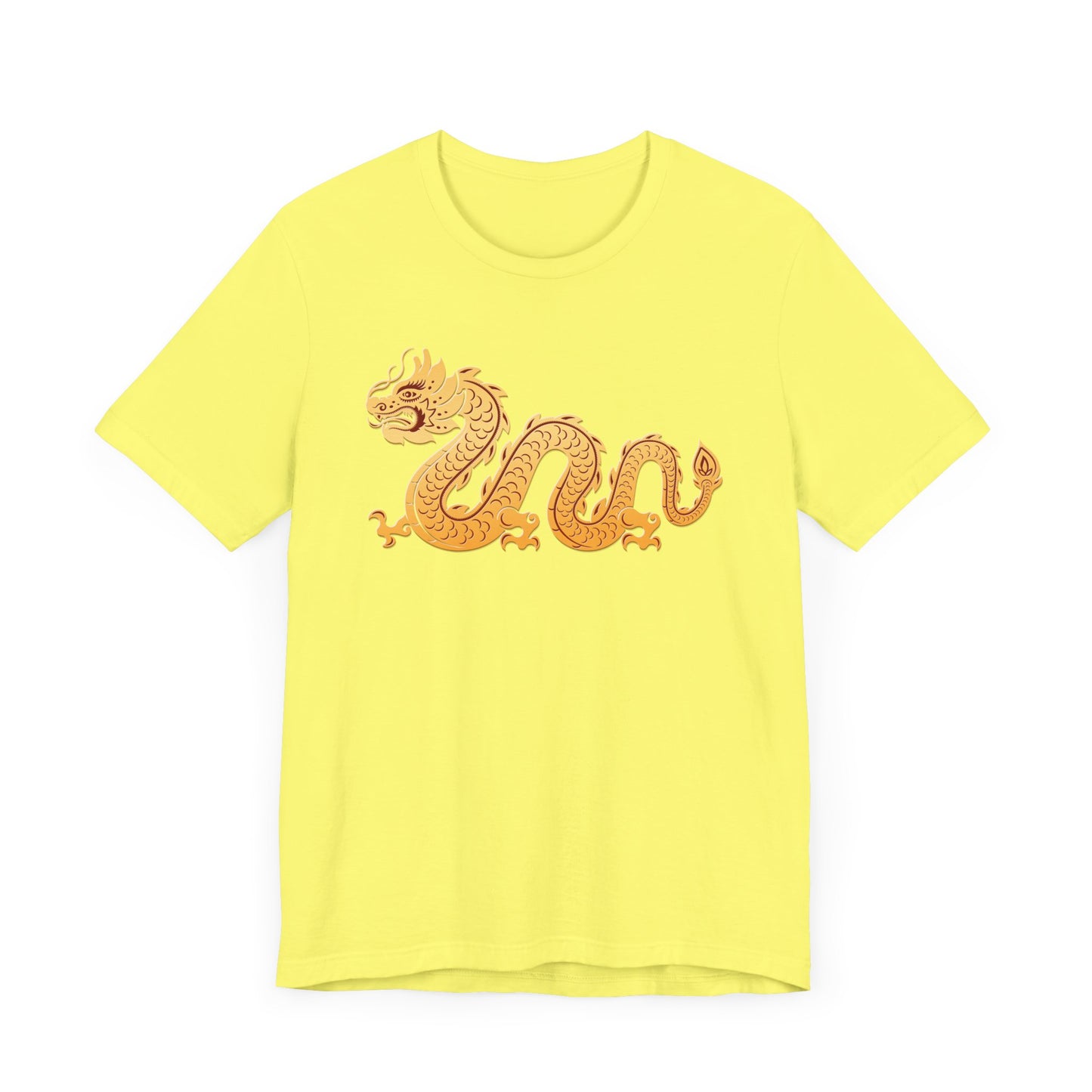 Unisex Jersey Short Sleeve Tee Dragon Magic Chinese New Year Yellow & Red