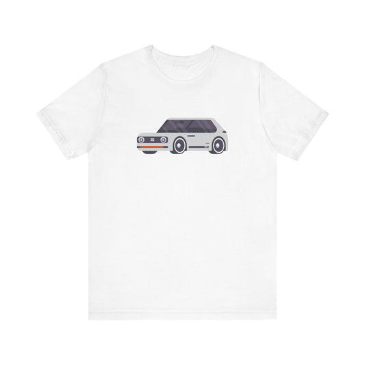 Unisex Jersey Short Sleeve Tee Adorable Car T-shirt White Car