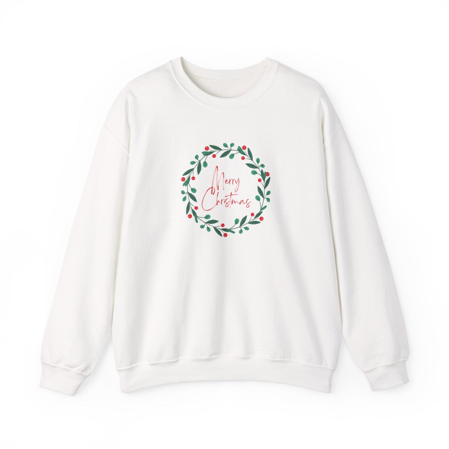 Merry Christmas Wreath 🎄✨ Unisex Heavy Blend Crewneck Sweatshirt